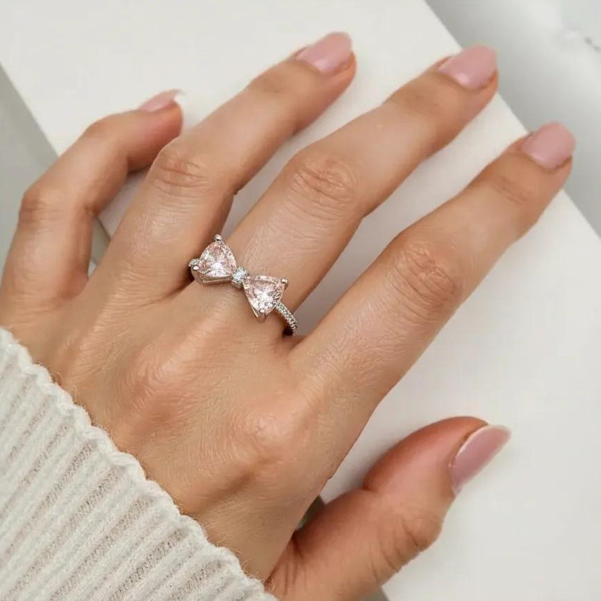 Pink Knot Open Ring1