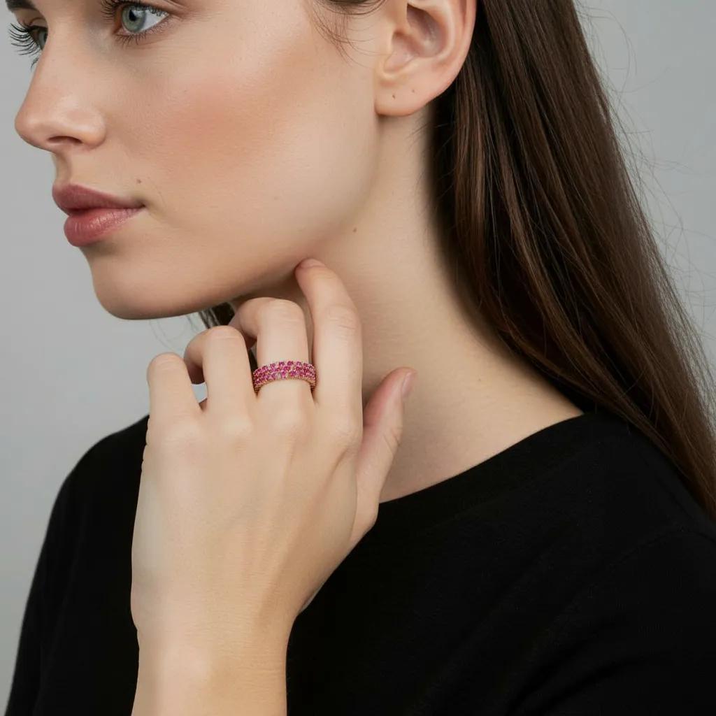 Pink Sapphire Eternity Band1