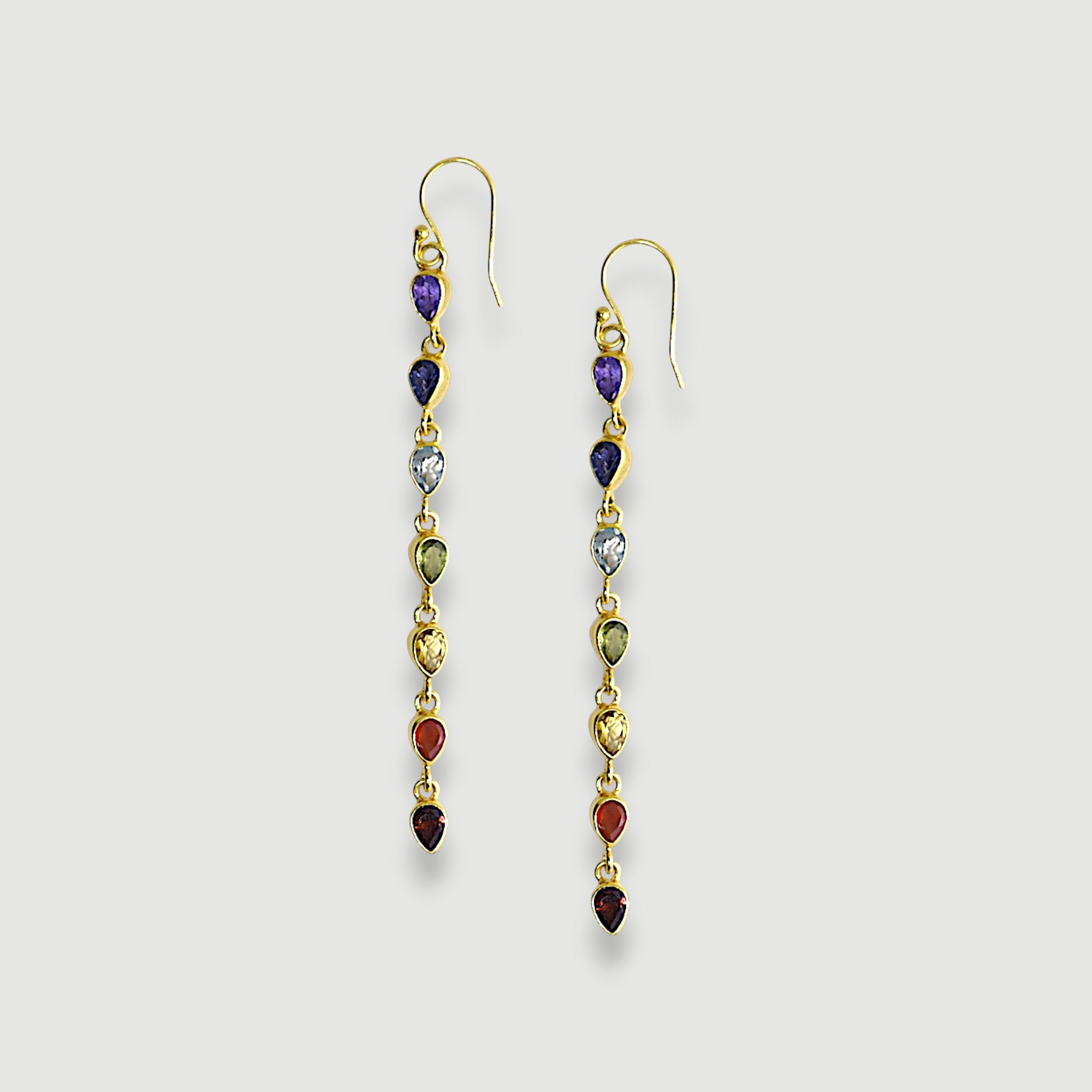 Rainbow Natural Gemstone Earrings