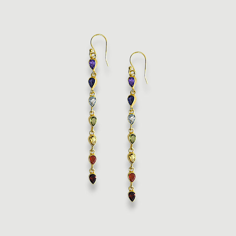 Rainbow Natural Gemstone Earrings