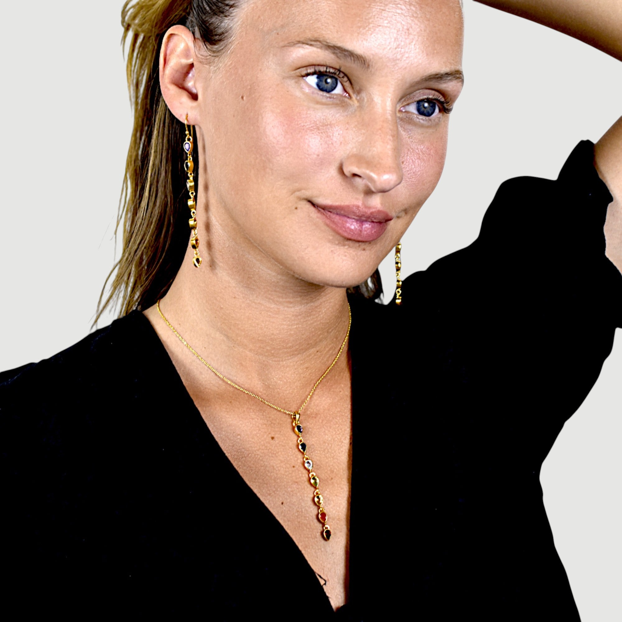 Rainbow Natural Gemstone Earrings