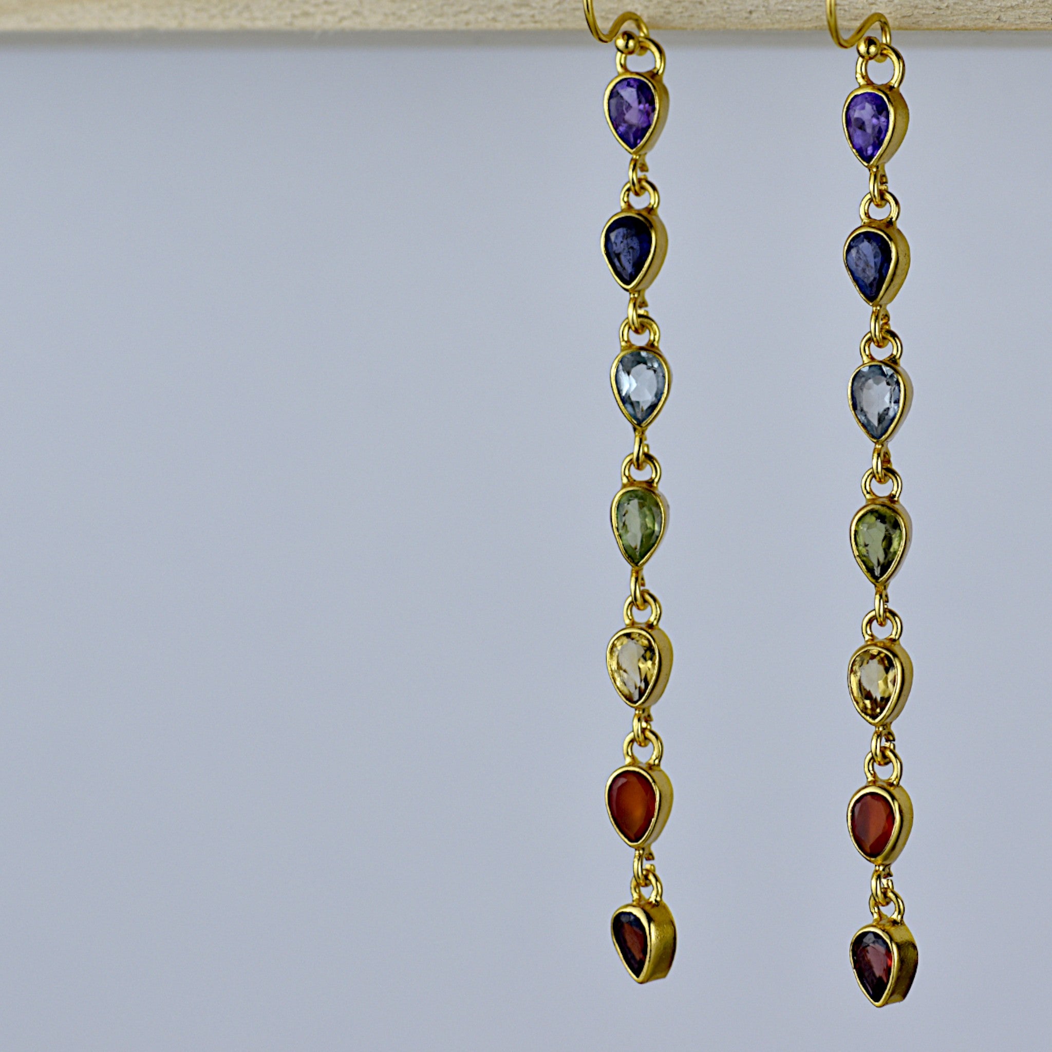 Rainbow Natural Gemstone Earrings