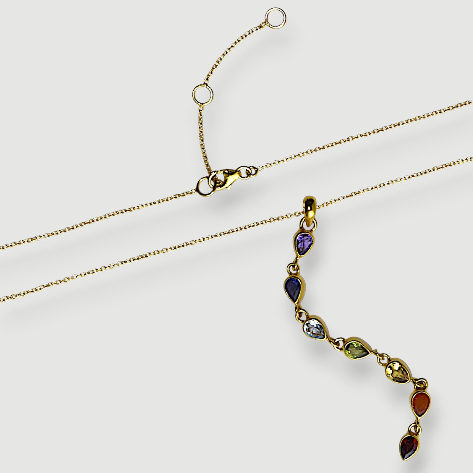 Rainbow Natural Gemstone Necklace