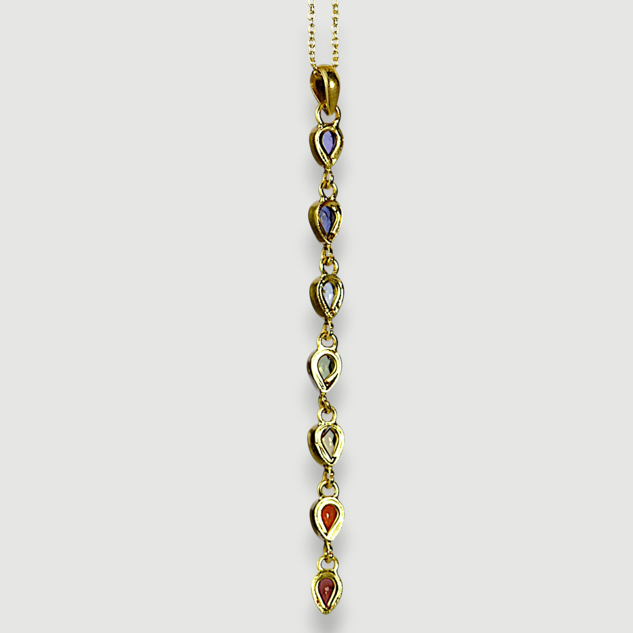 Rainbow Natural Gemstone Necklace