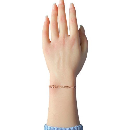 Rose Gold Shinning Lines Bracelet crafted in sterling silver 3