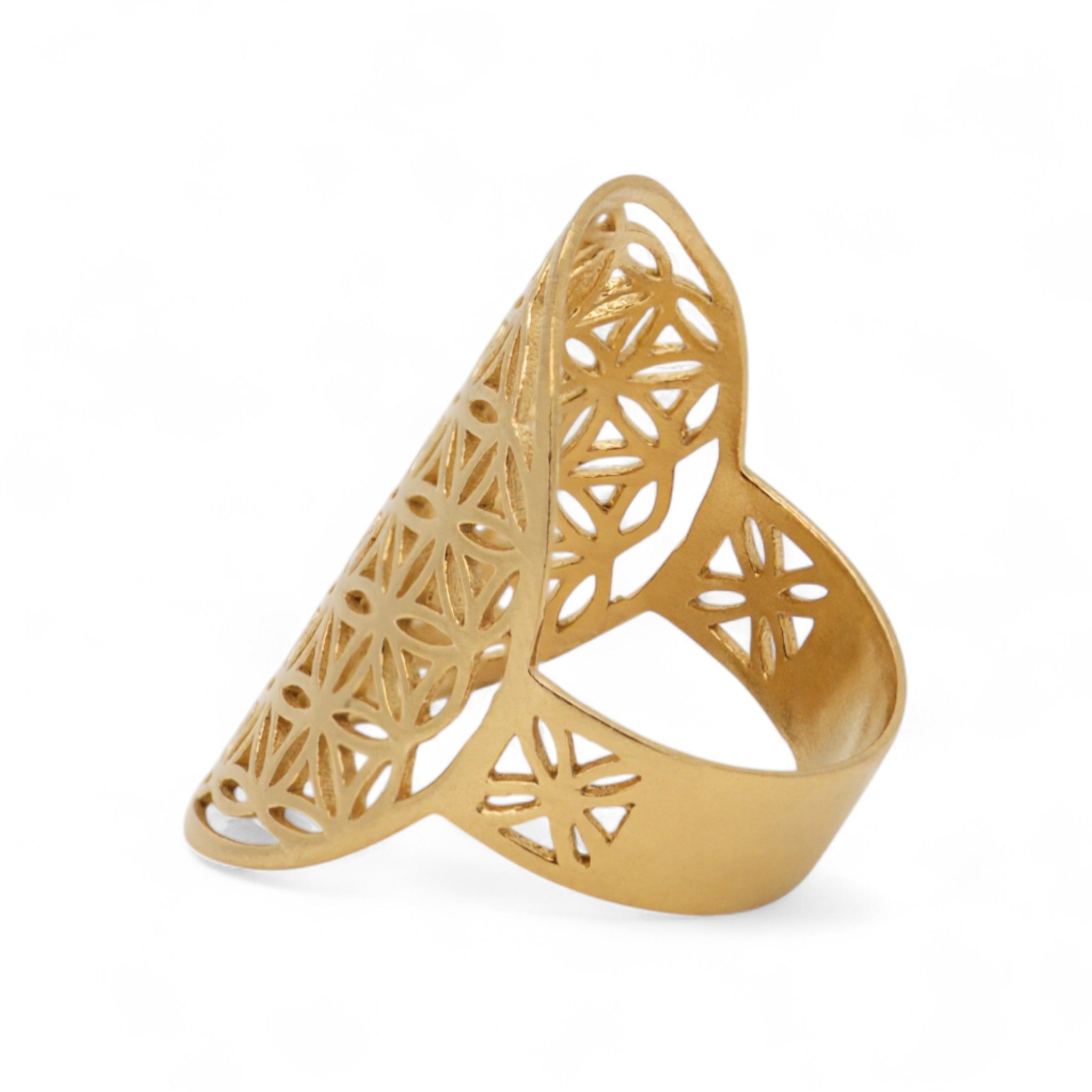 Statement Floral Cutout Ring
