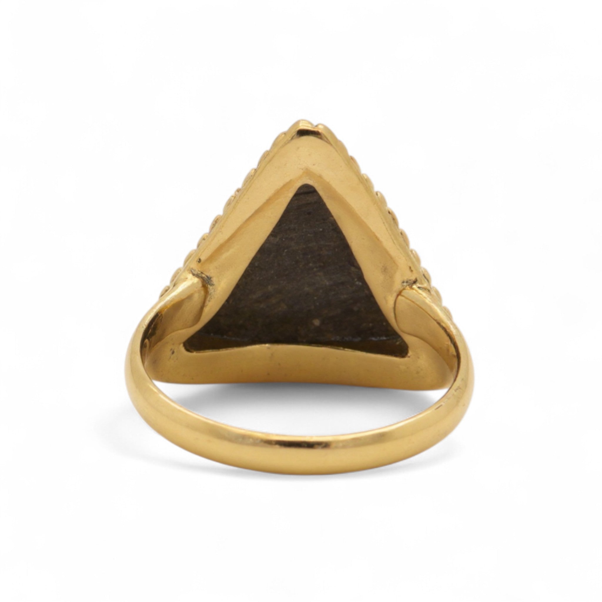 Tiger Eye Triangle Ring