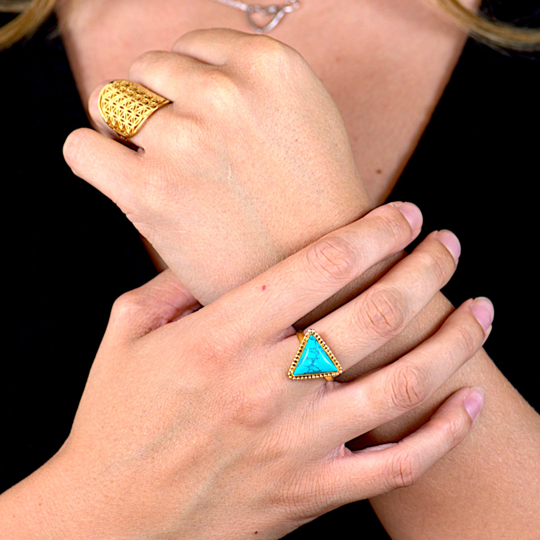 Triangle-Cut Turquoise Ring2