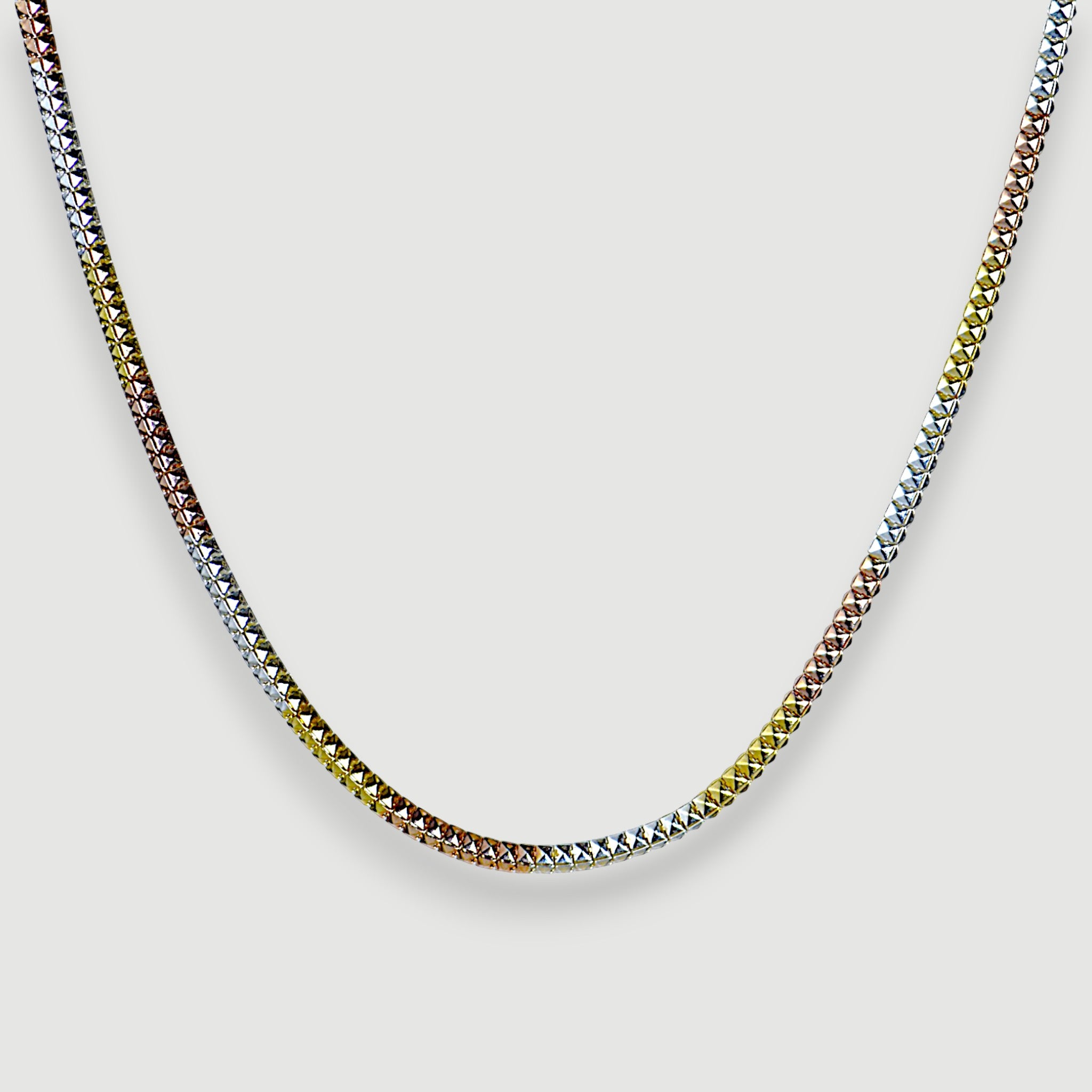 Tricolor Italian Chain Necklace