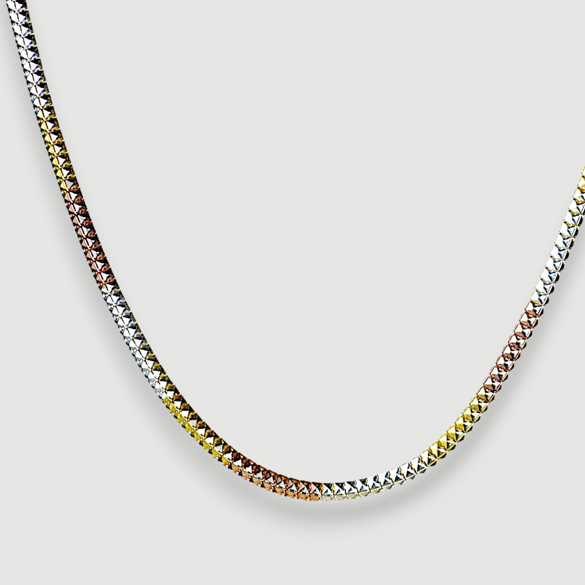 Tricolor Italian Chain Necklace