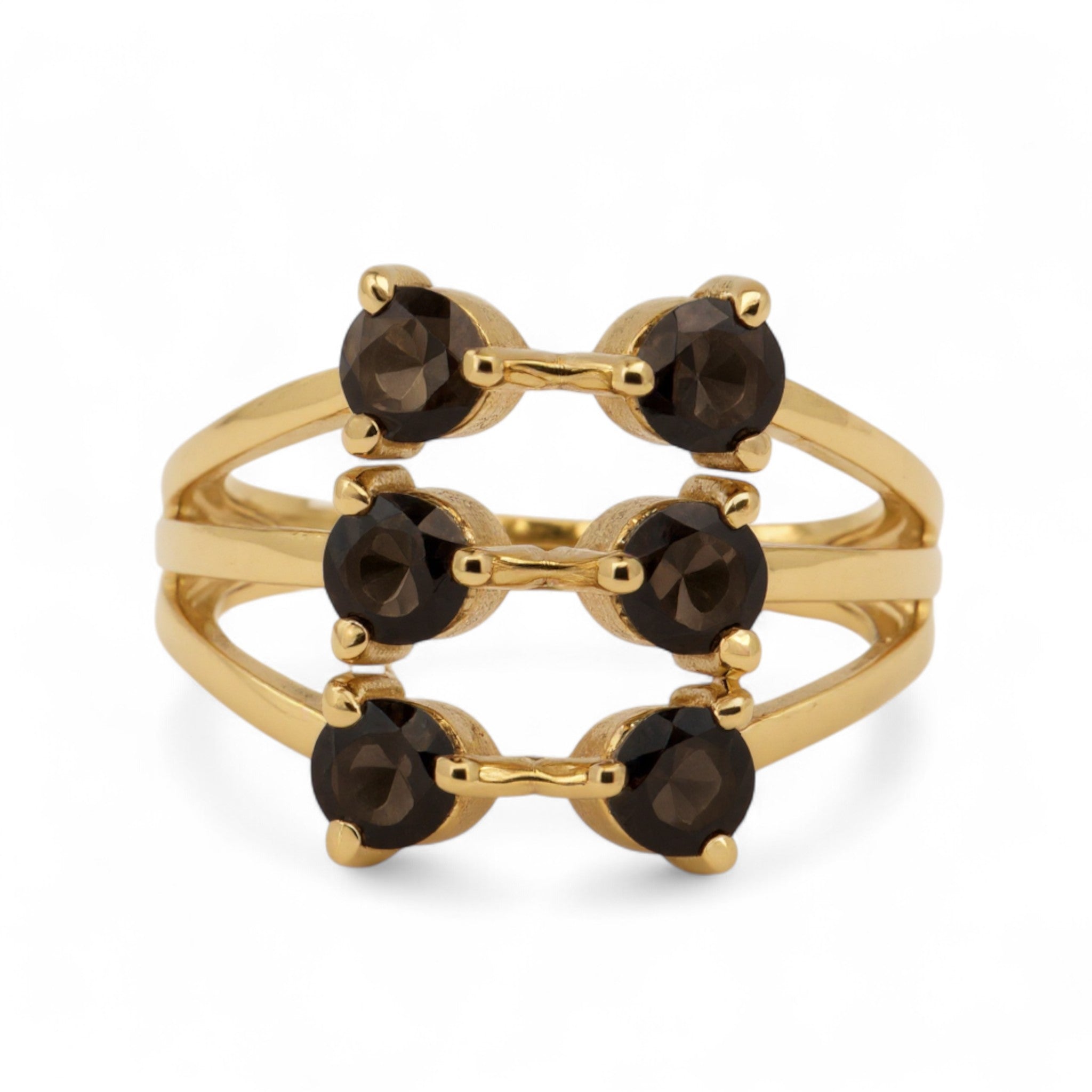 Triple Band Smoky Topaz Ring