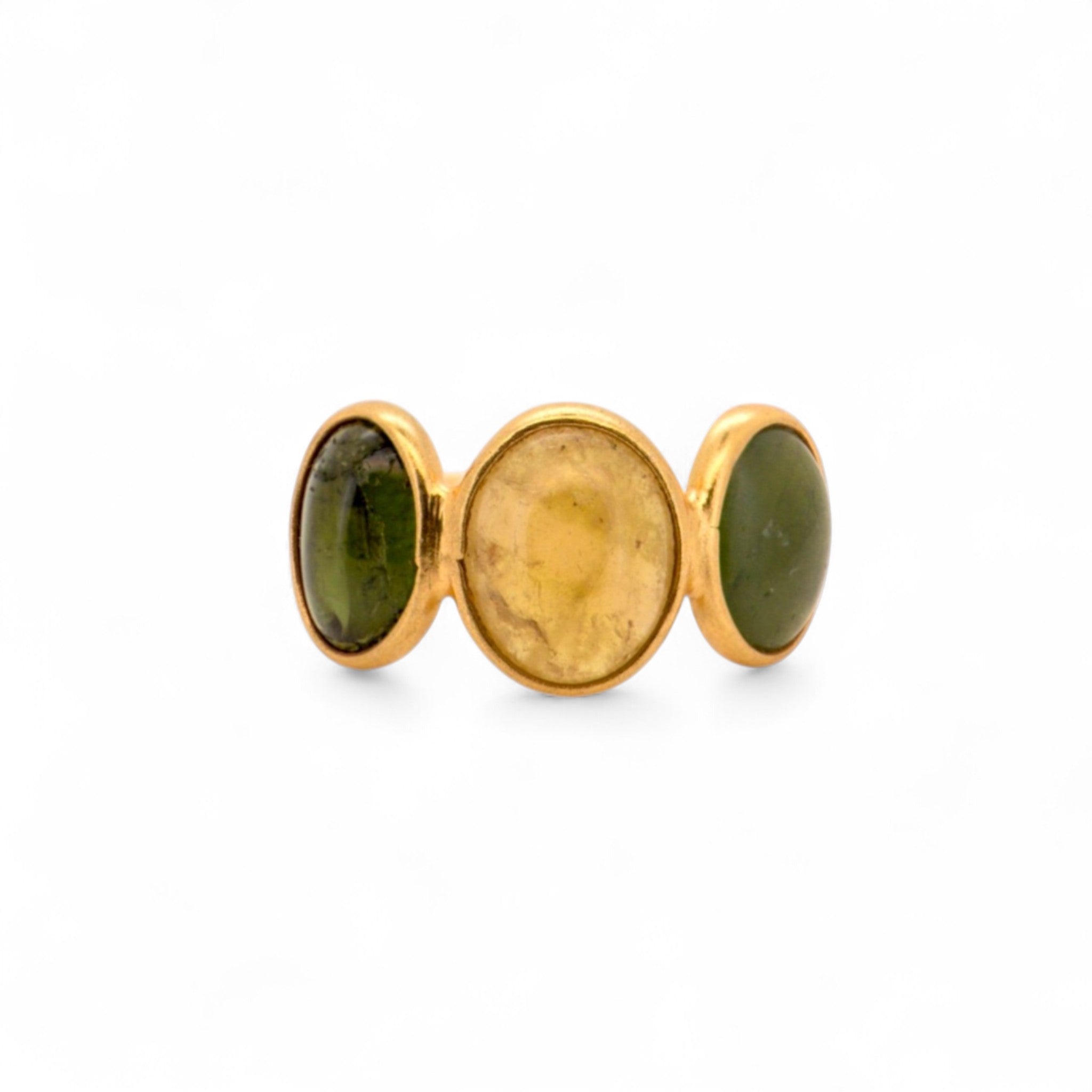 Triple Gemstone Statement Ring1