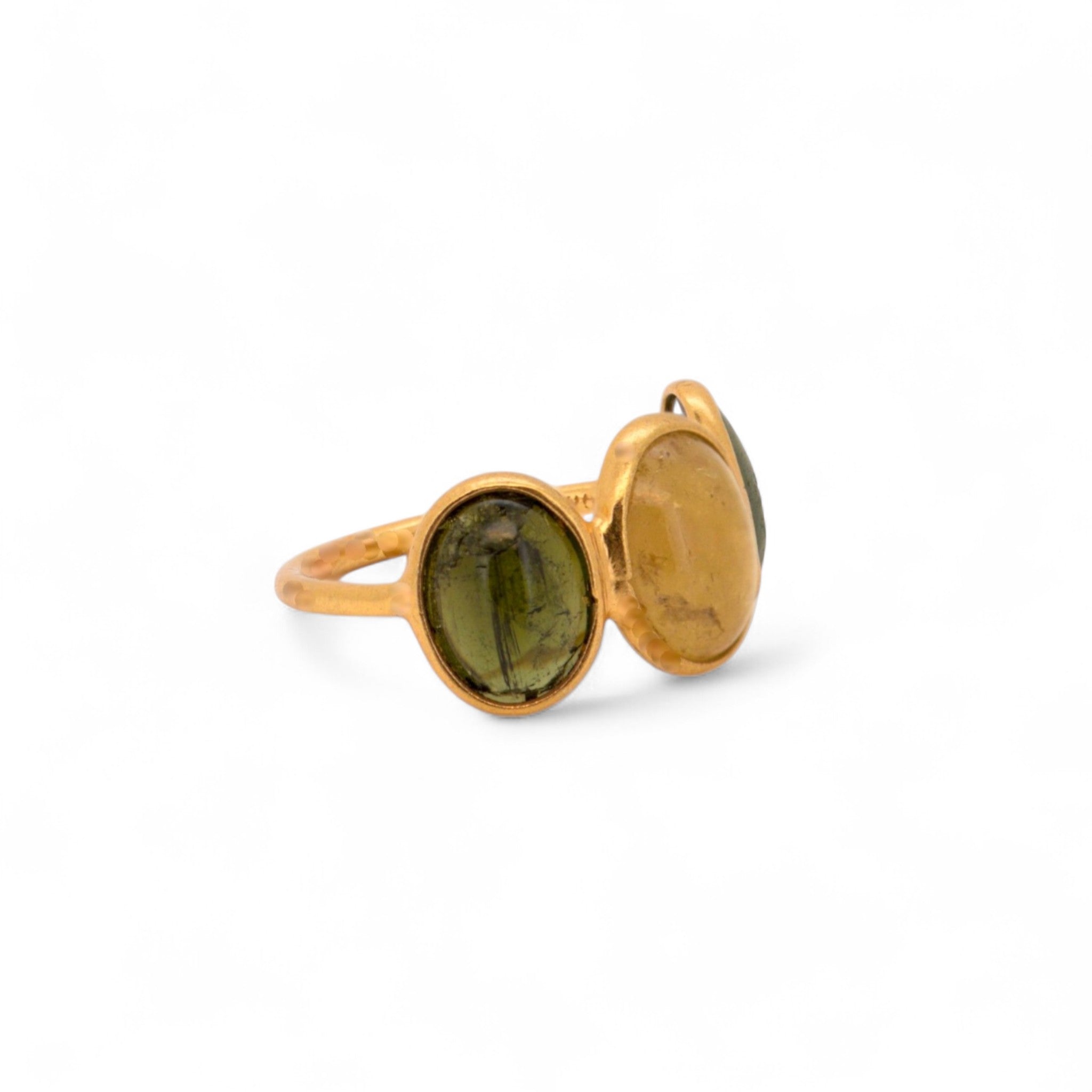 Triple Gemstone Statement Ring