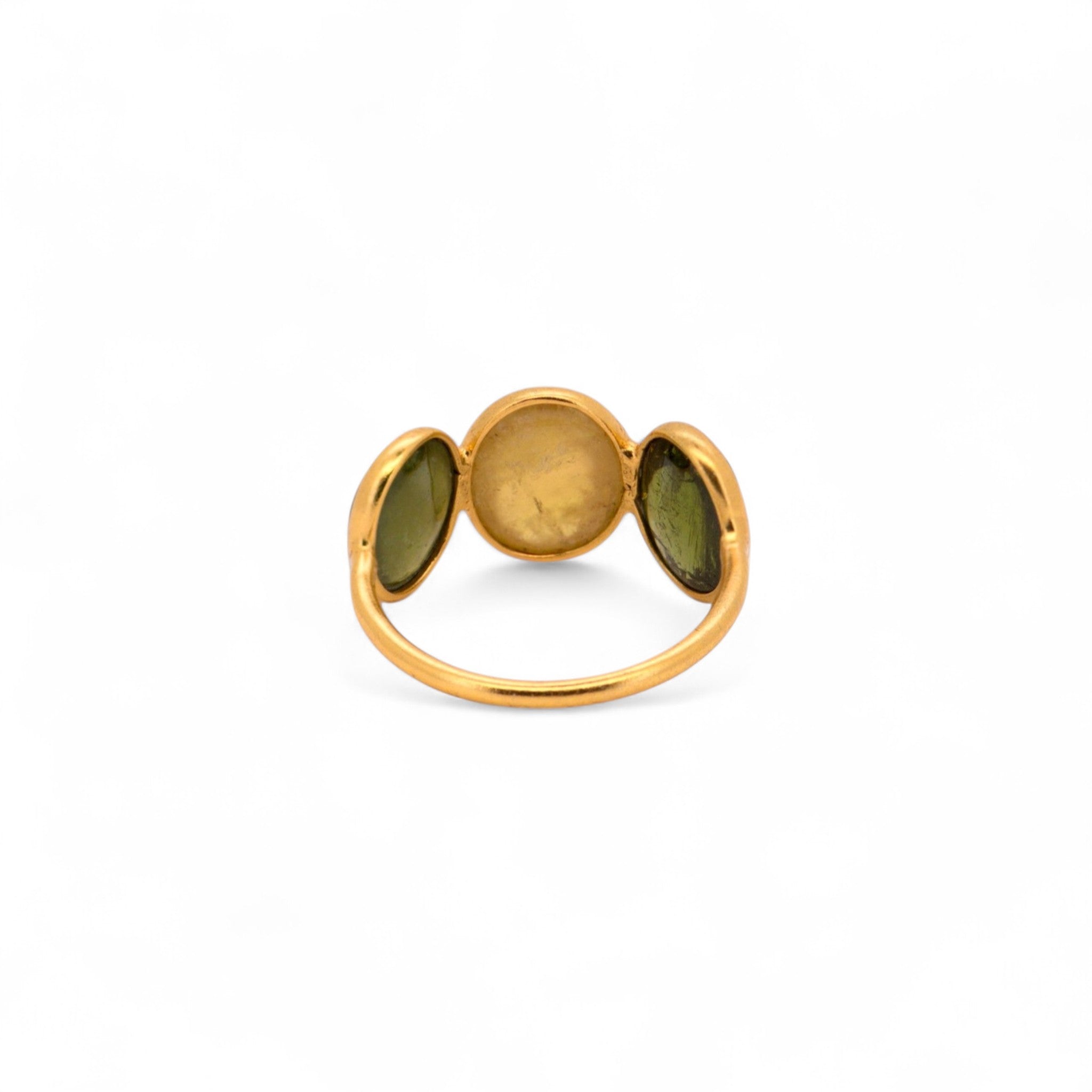 Triple Gemstone Statement Ring
