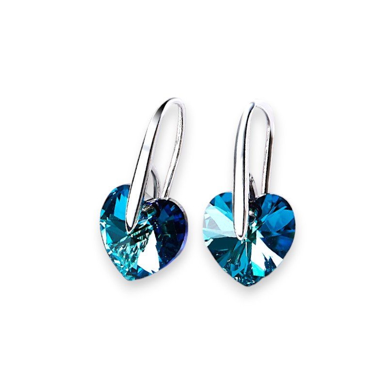 Blue Crystal Drop Earrings1