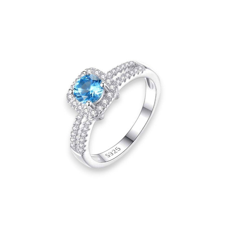 Blue Sapphire Ring in 925 sterling silver ring 1