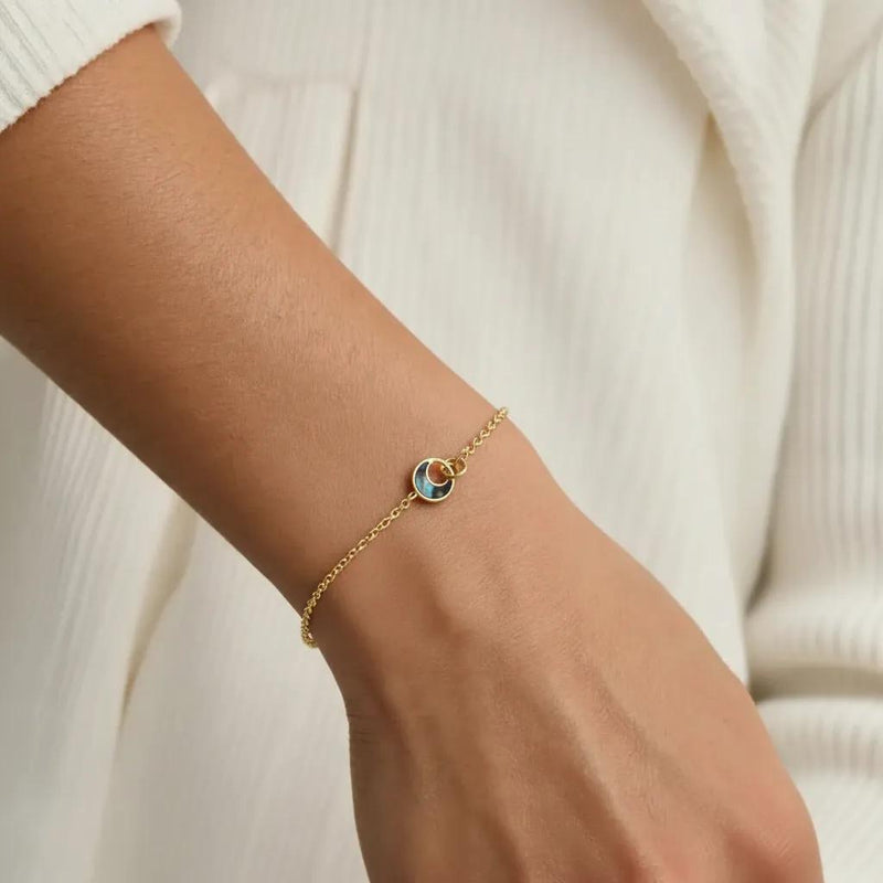 Abalone shell bracelet in 925 sterling silver and gold plated 1