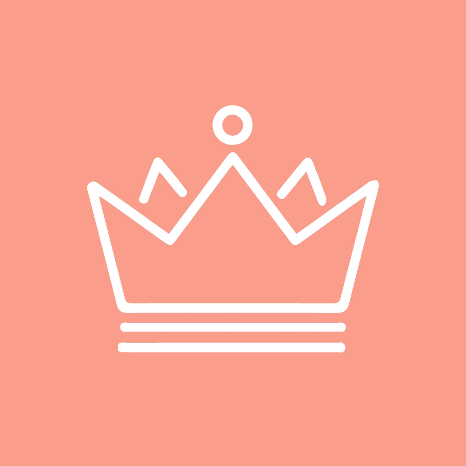 Amara Jewels gift card featuring a white line art crown icon on a peach background.