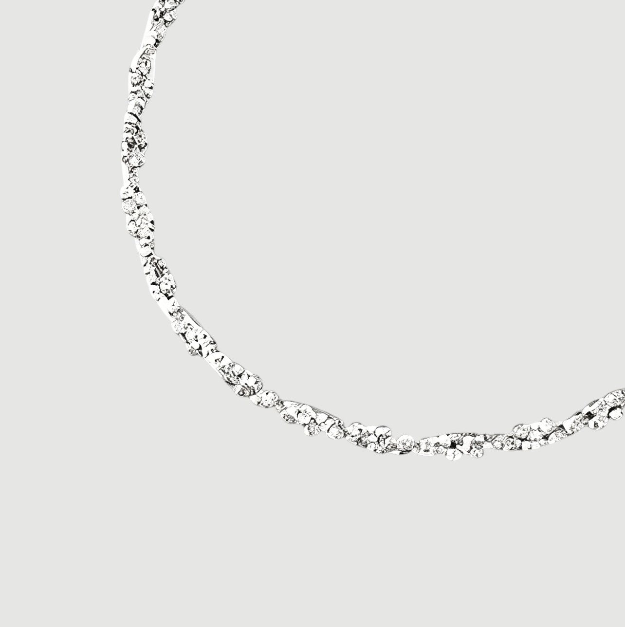 Beaded twist bracelet in sterling silver for women