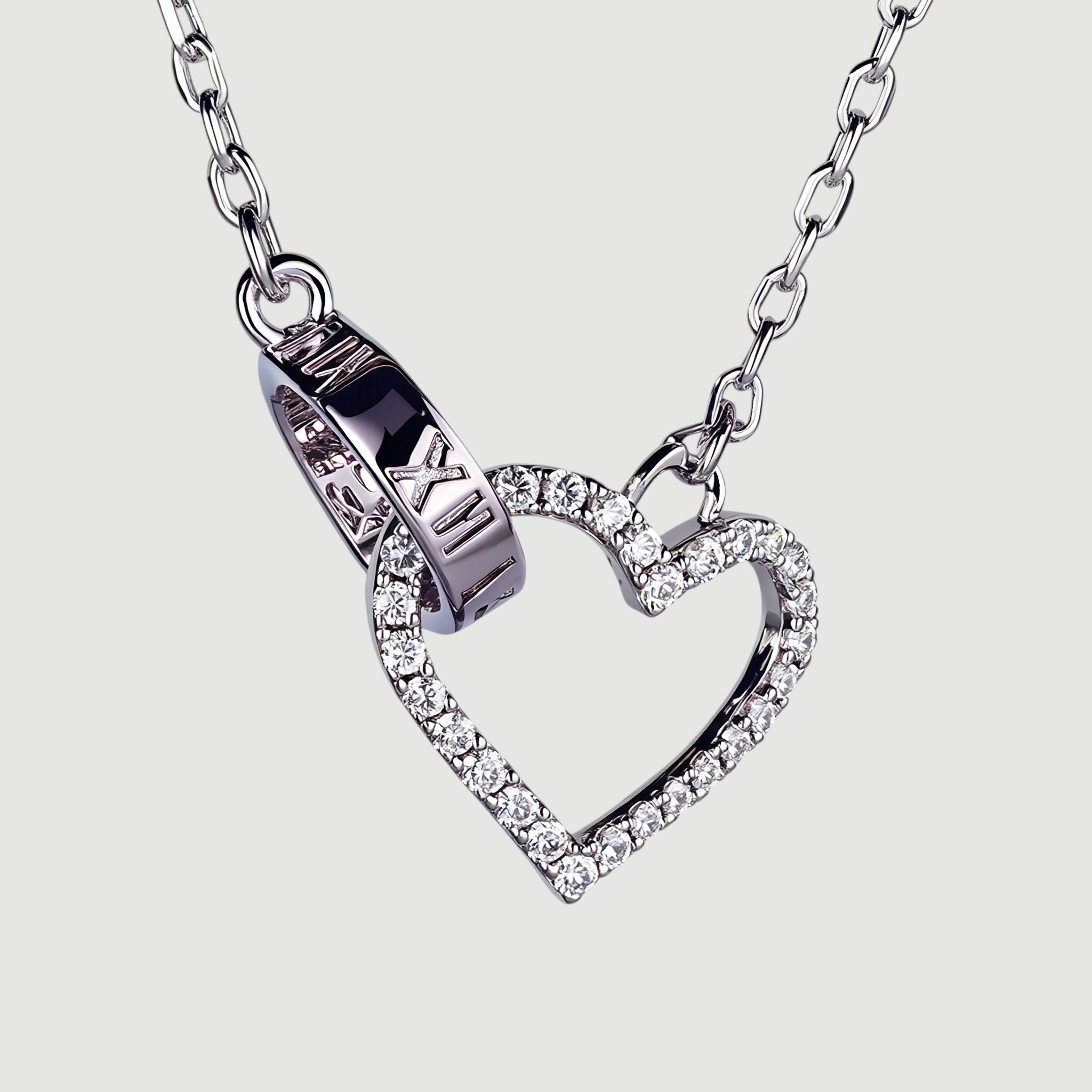 Heart Circle Linked Necklace