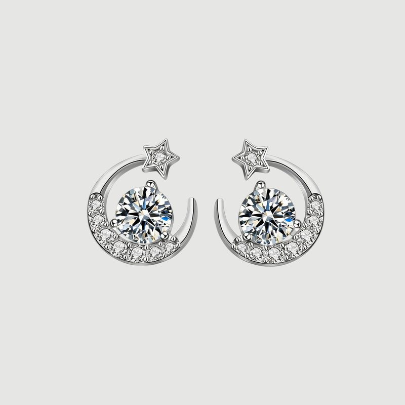 Cresent Moon Stud Earrings