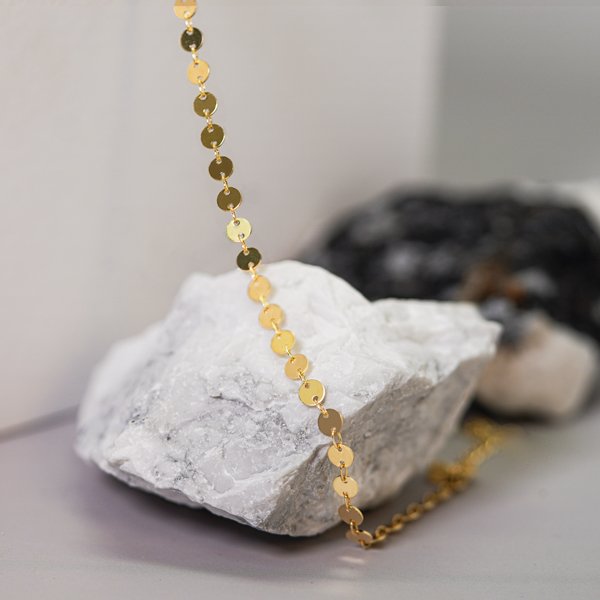 Golden Diskette gold plated disk bracelet in 925 sterling silver 4